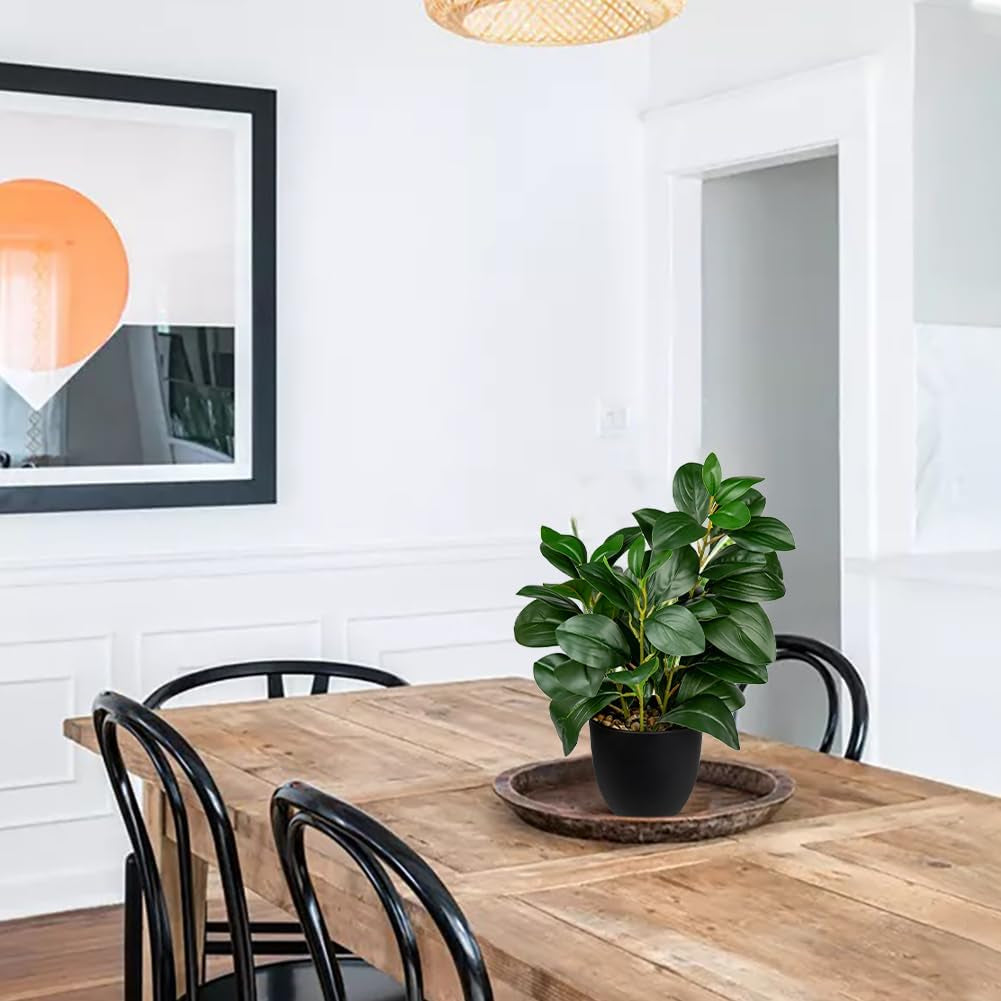 Briful Künstliche Zimmerpflanze Kamelie Kunstpflanze Camellia Japonica Im Kunststofftopf Dekorative Seidenblumen Kamelie Kunstblumen Für Home Hotel Dekoration (Grün)