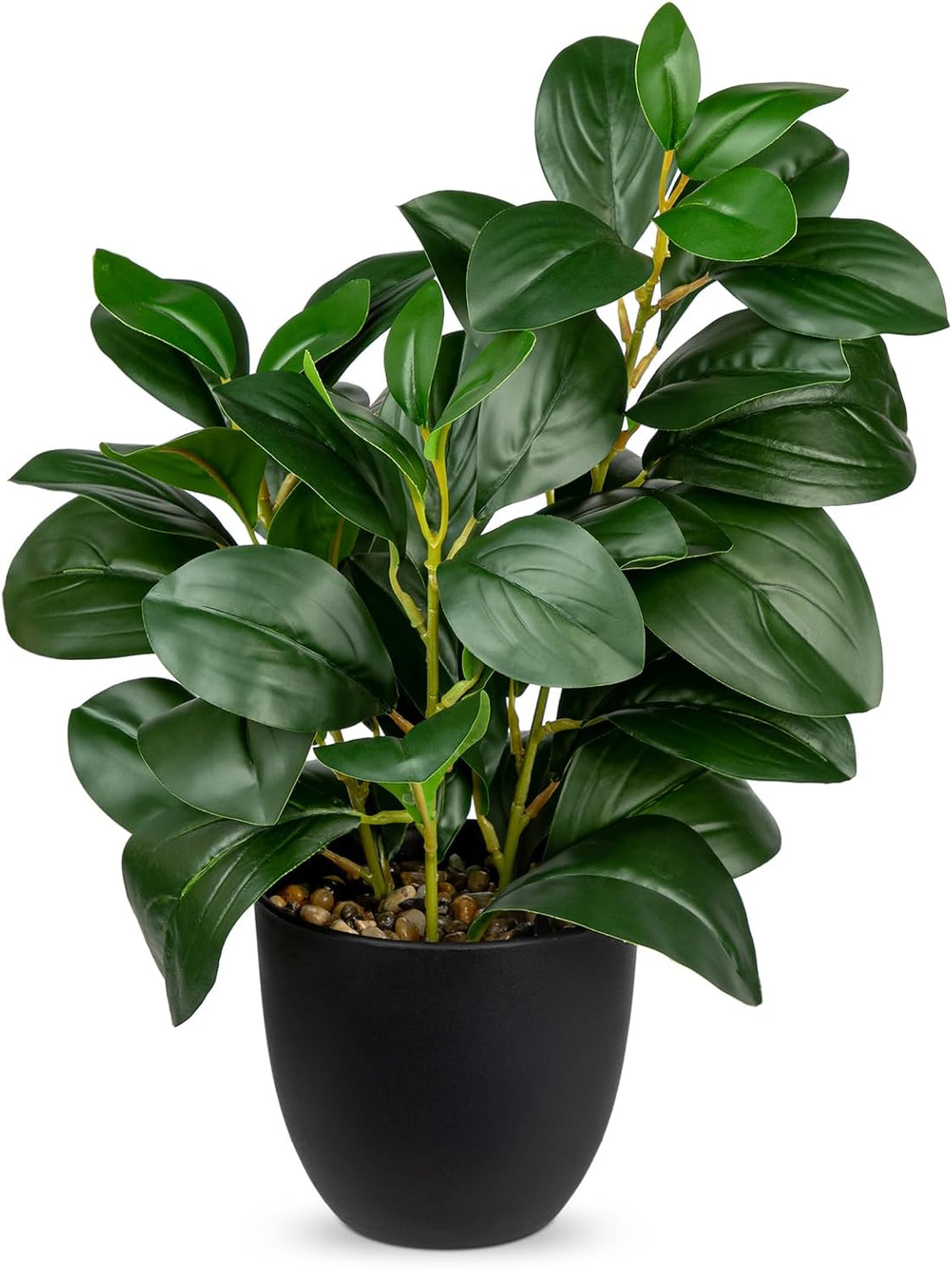 Briful Künstliche Zimmerpflanze Kamelie Kunstpflanze Camellia Japonica Im Kunststofftopf Dekorative Seidenblumen Kamelie Kunstblumen Für Home Hotel Dekoration (Grün)